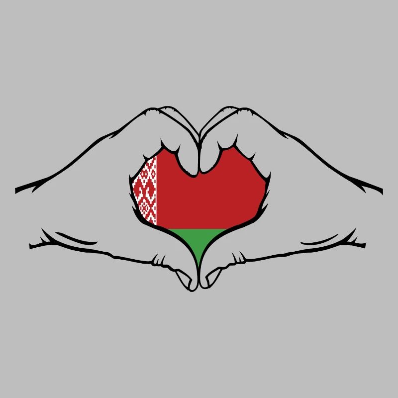 Belarus Flag Heart Shape