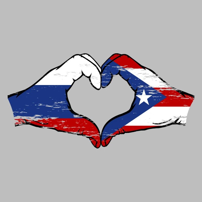Russie Porto Rico Mains Forme de Coeur Utilisé