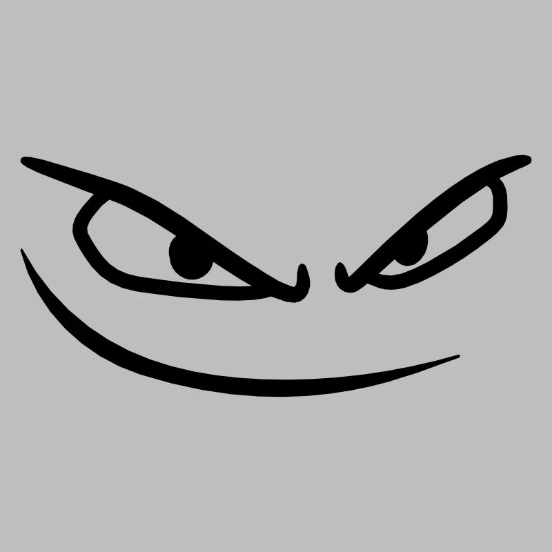 face evil eye dangerous comic carto carto