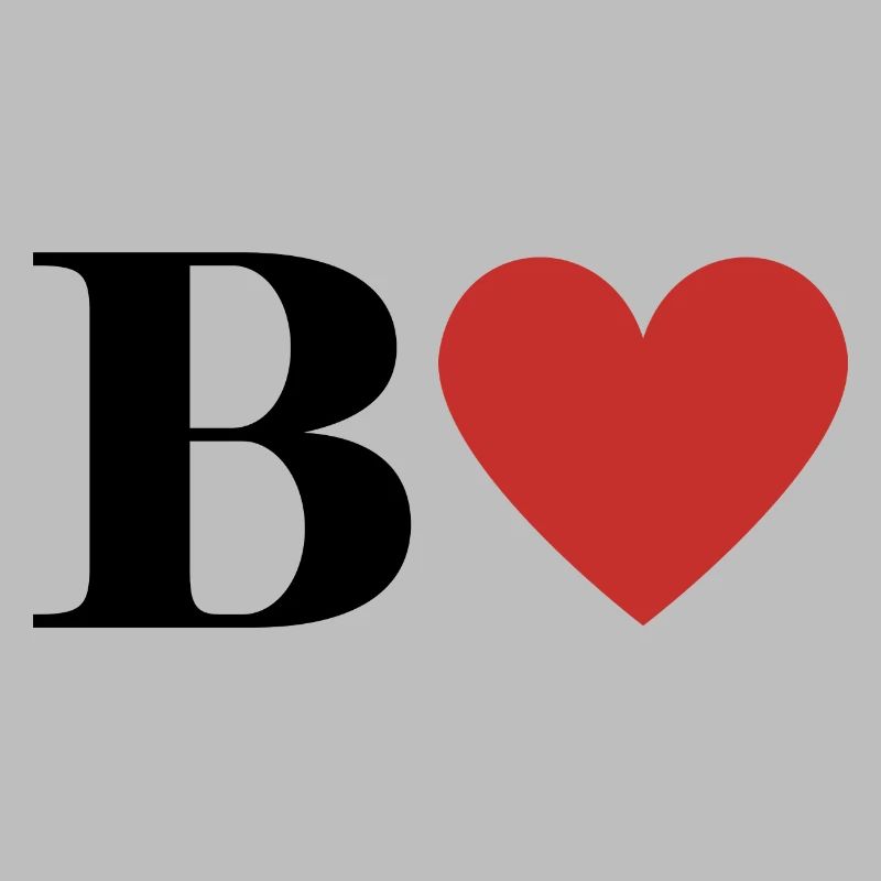 Buchstabe b rotes Herz