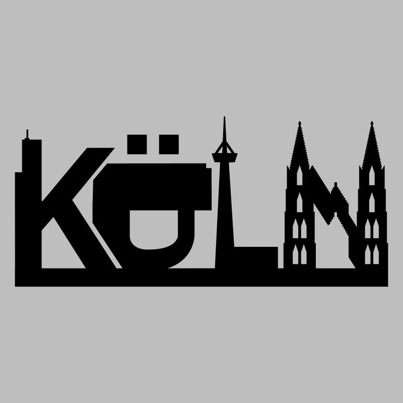 Köln Skyline mit Sehenswürdigkeiten