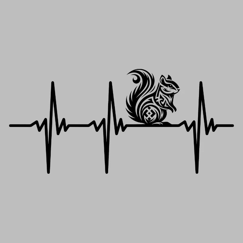 Heartbeat for cute squirrel babies