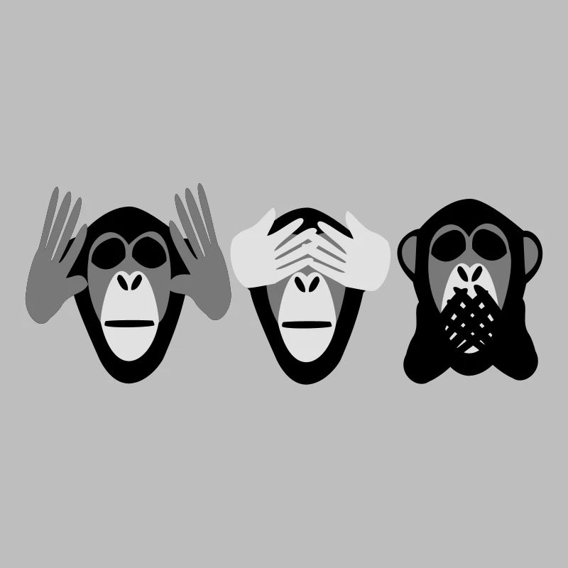 three monkeys, hear nothing see nothing nothing