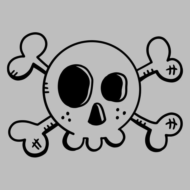 Comic Skull - Skull - Pirate - Skull
