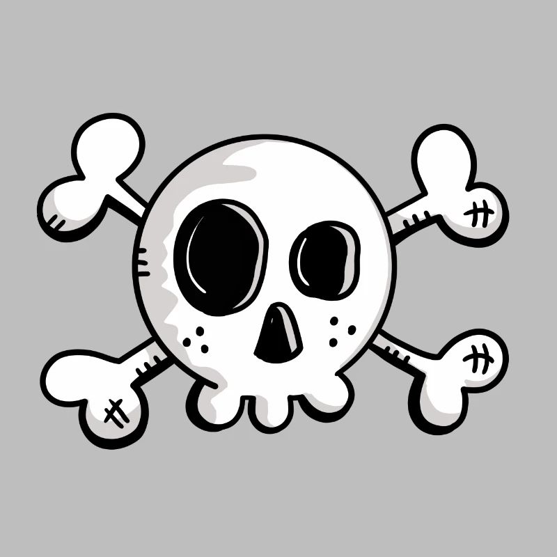 Small skull with crossed bones