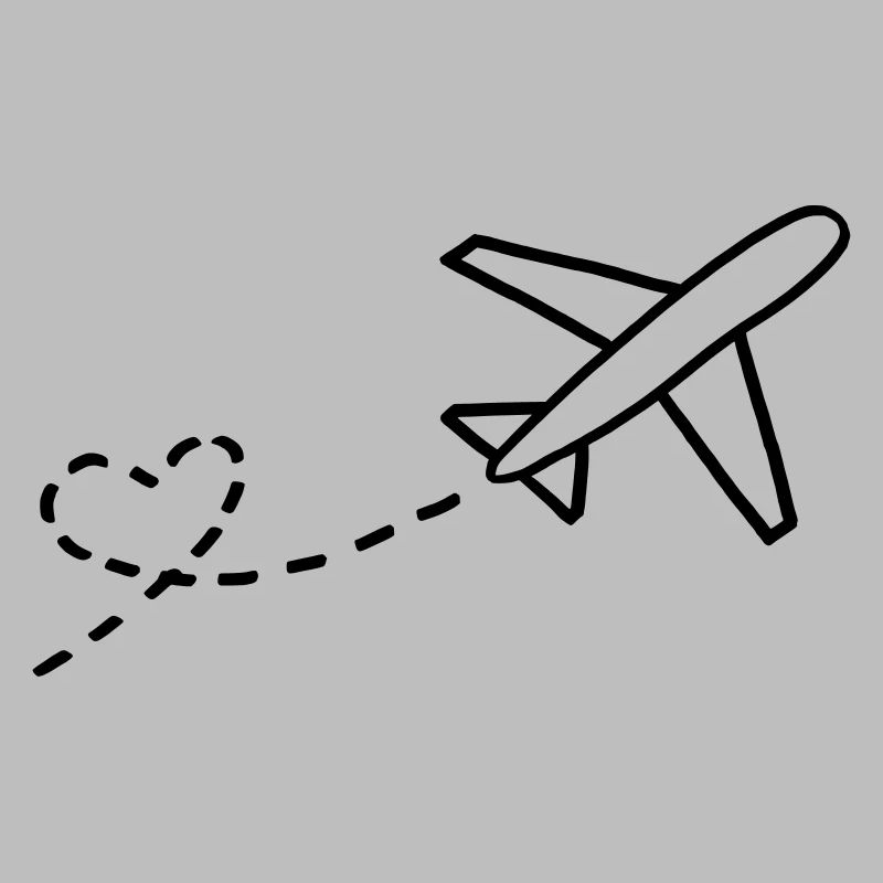 Herz und Flugzeug