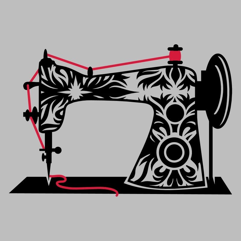 An antique sewing machine