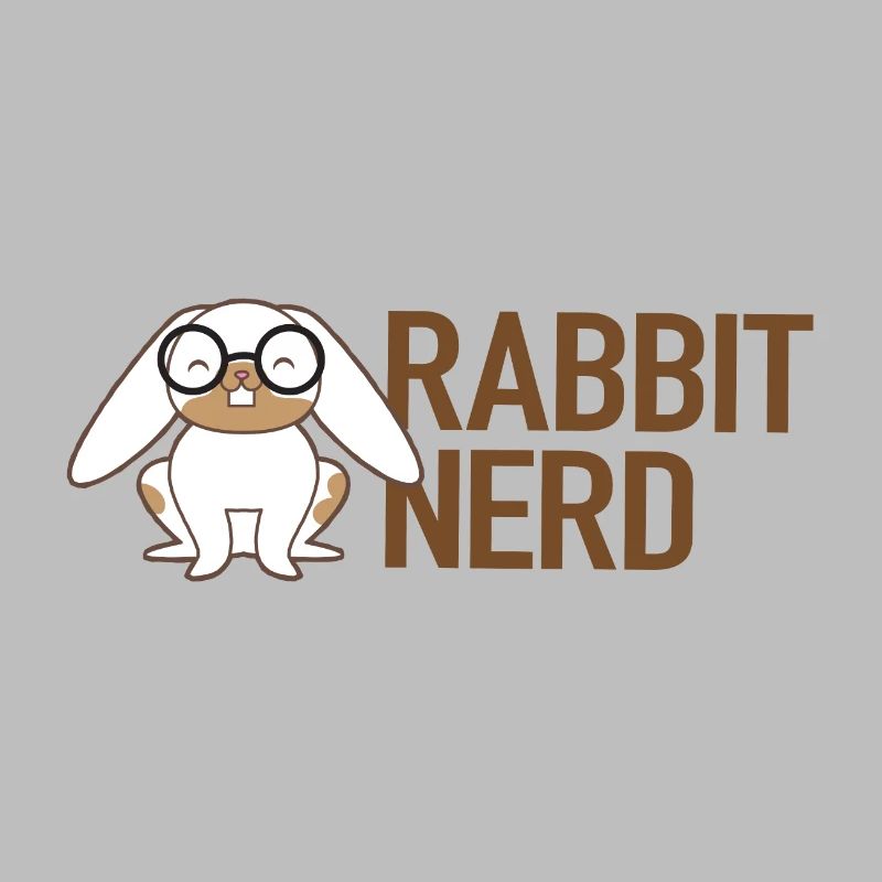 Nerd de lapin avec lapin blanc et brun