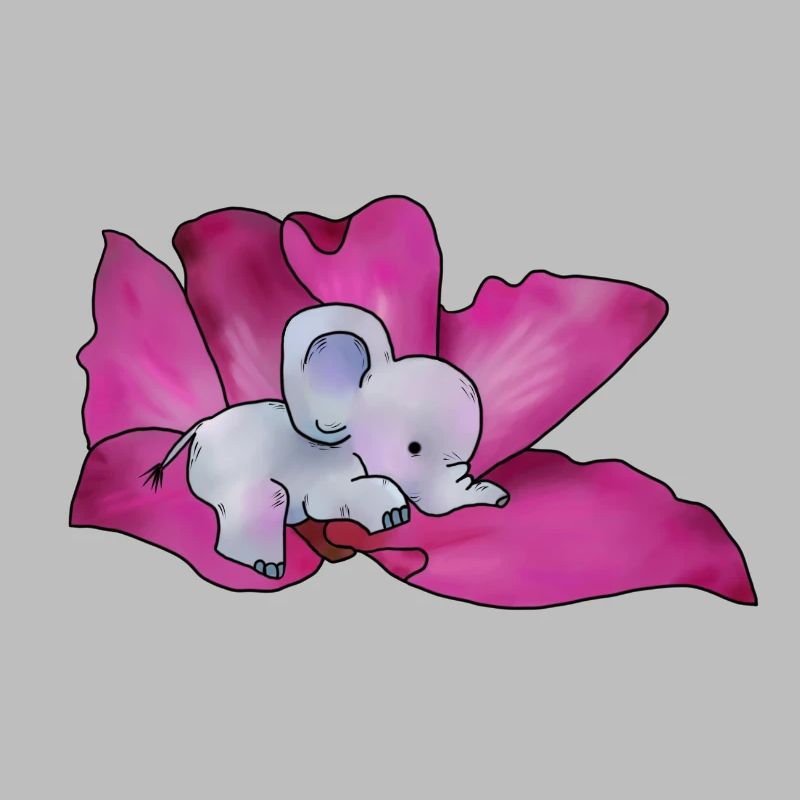 Éléphant en fleur