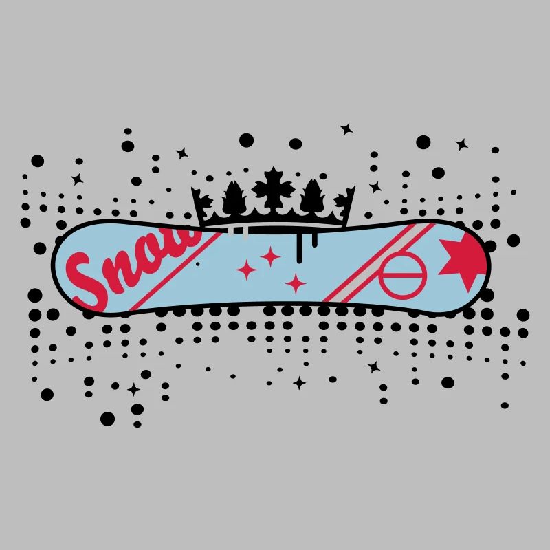 Snowboard mit Krone Snowboard King