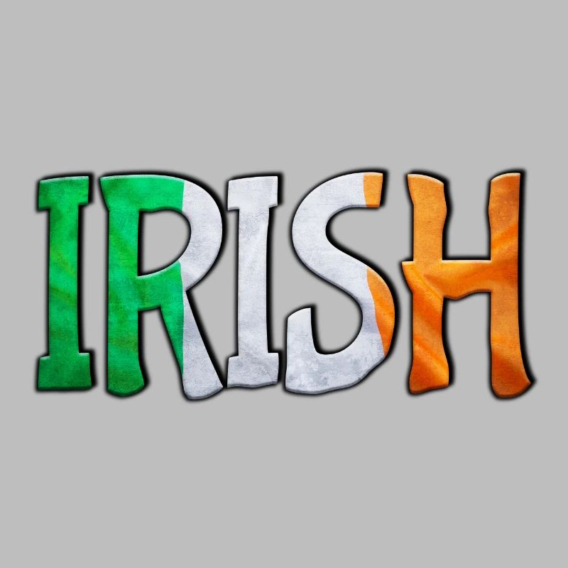 Patchwork de lettres du drapeau irlandais