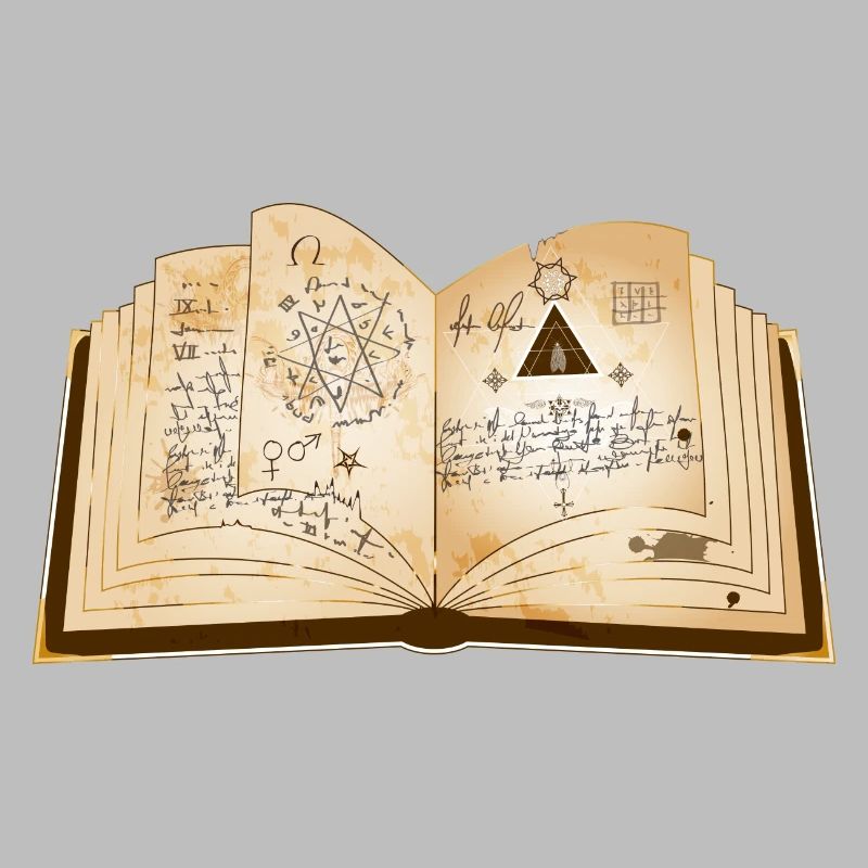 ancient magic book with ancient spells