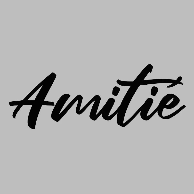 Amitie Script Design pour Vêtements
