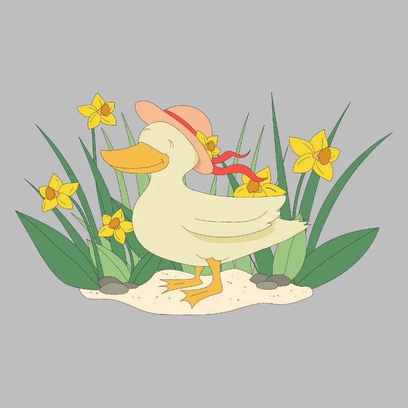 Duck with hat
