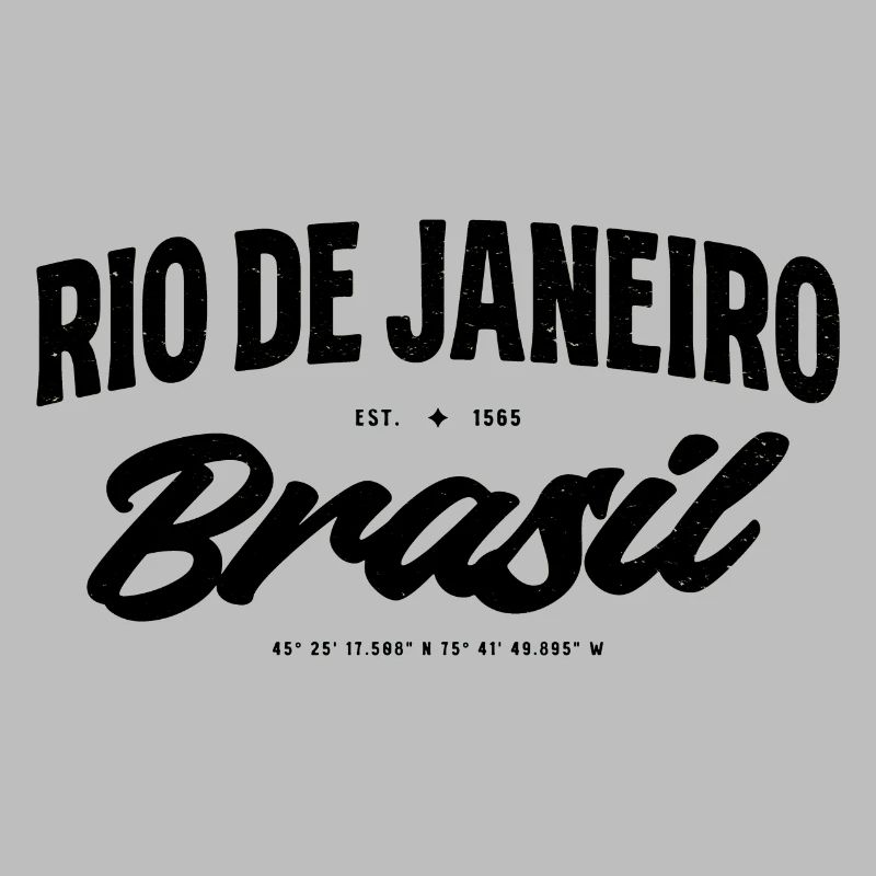 Rio de Janeiro, Brésil Script Banner