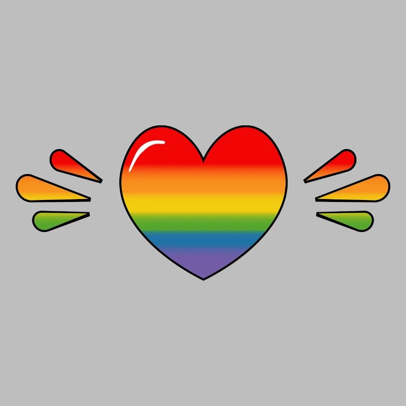 Rainbow Sparkling heart