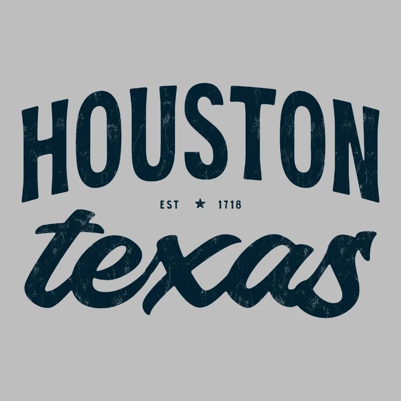 Houston Texas Script Emblem Tee