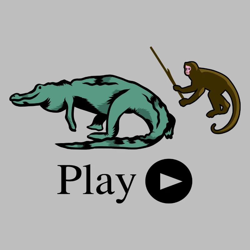 Affe und Krokodil