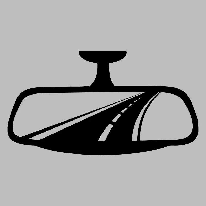 Car rearview mirror with motorway