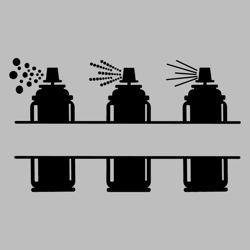 Three paint spray cans