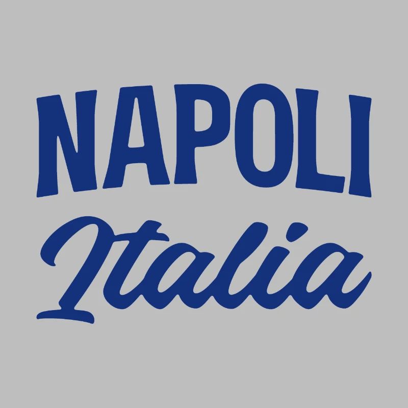 Napoli Italia Script in Blau