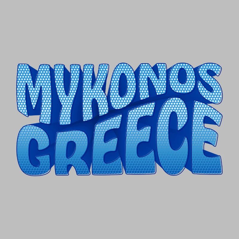 Mykonos Grèce Design à Points Bleus