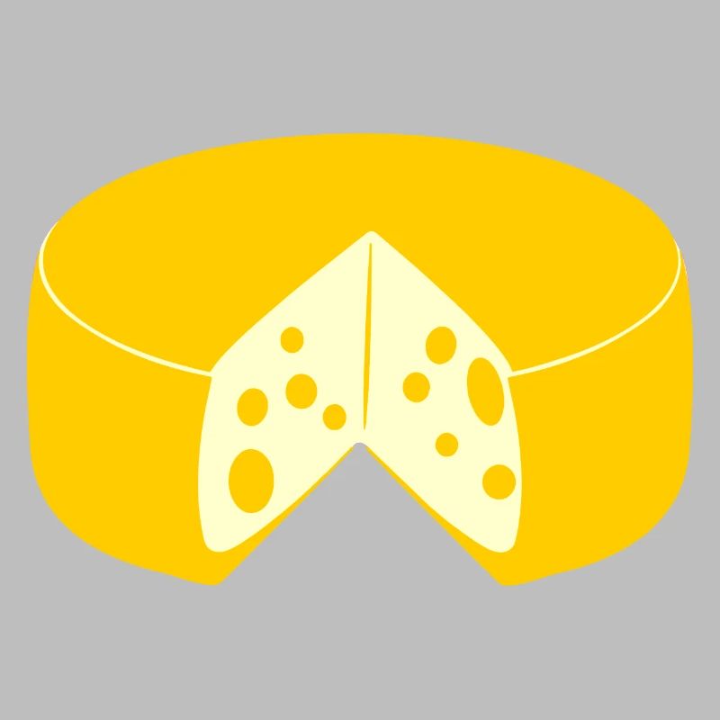 Fromage jaune doré avec pointe coupée