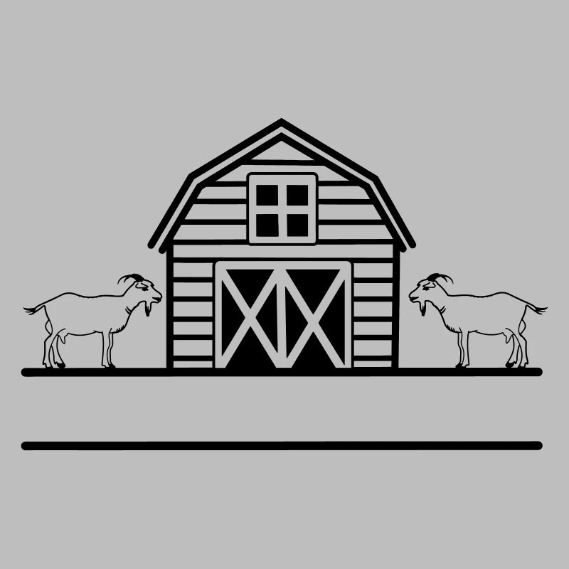 Goat farm with two goats