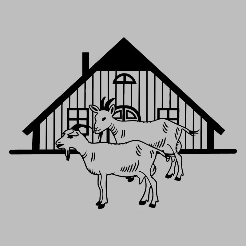 Goat farm or stable