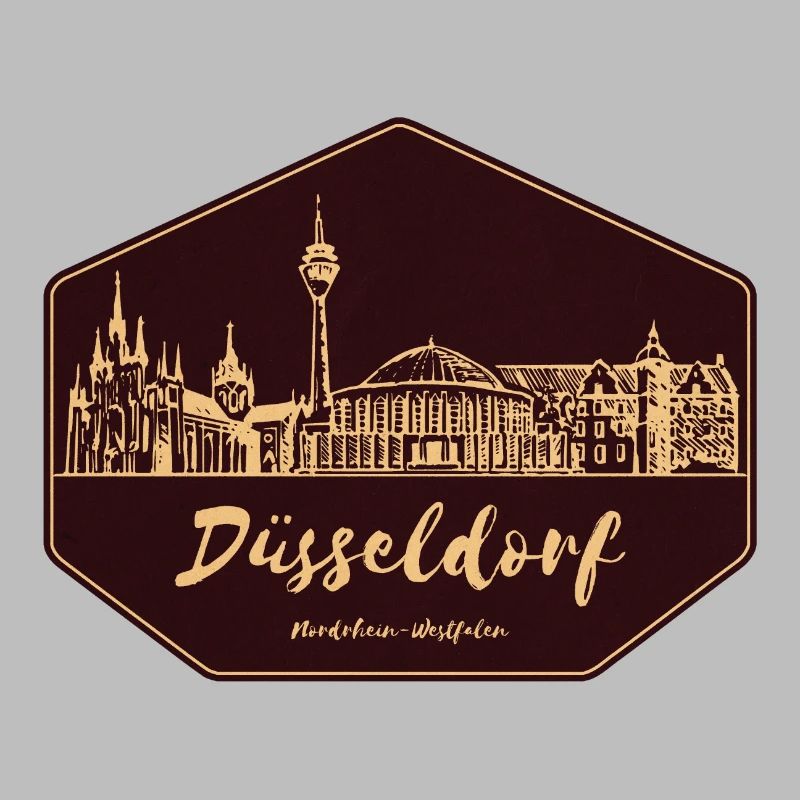 Düsseldorf Skyline Badge
