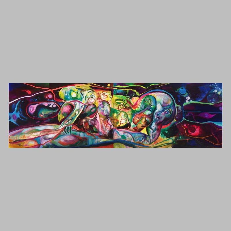 Vivid Faces in Neon Graffiti