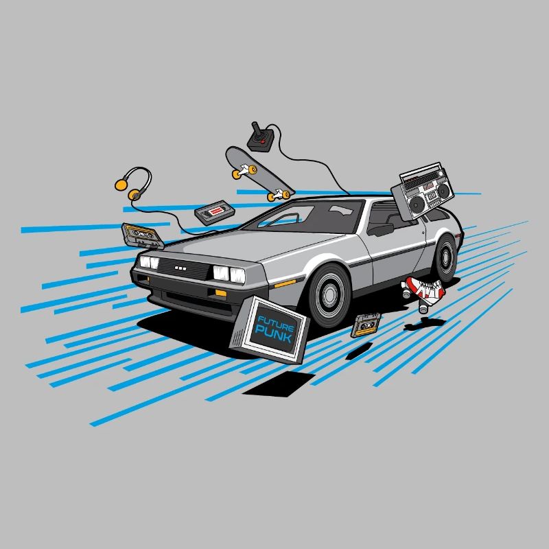 Delorean Oldtimer Youngtimer Retro Future blue 80s