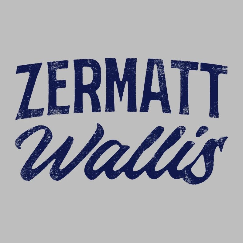 Zermatt Wallis Alpine Script