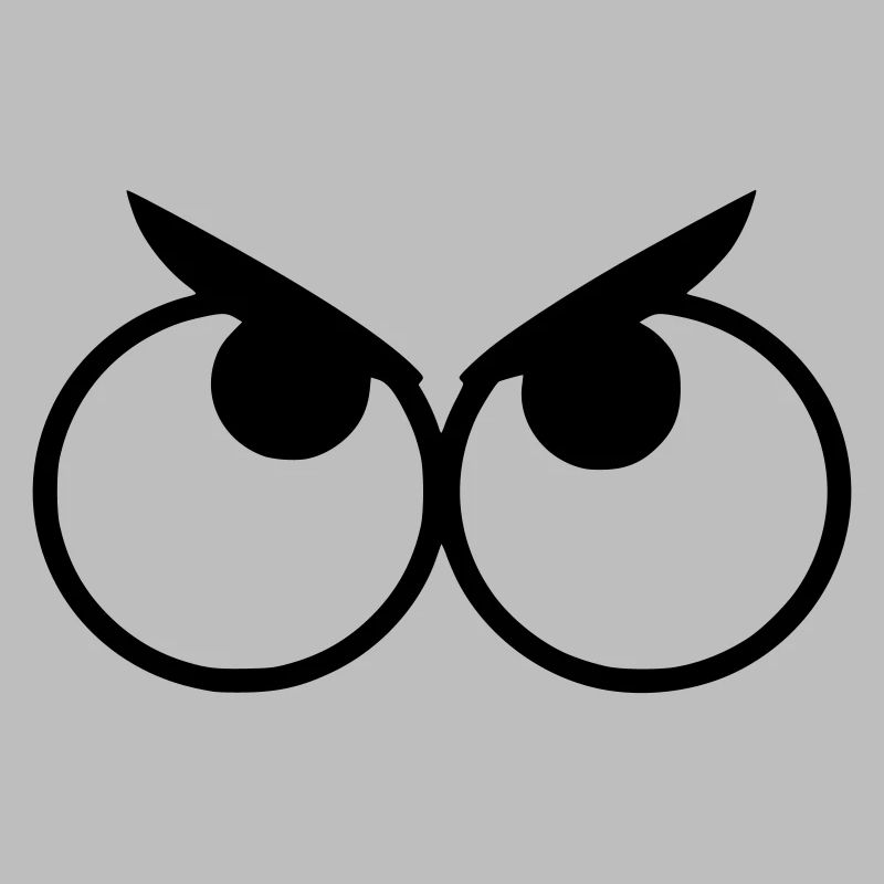 Angry looking eyes with eyebrows #