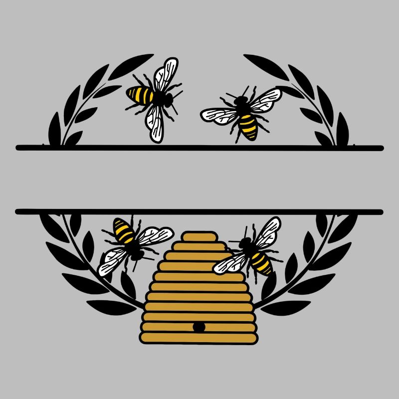 Bannière d’abeille avec ruche