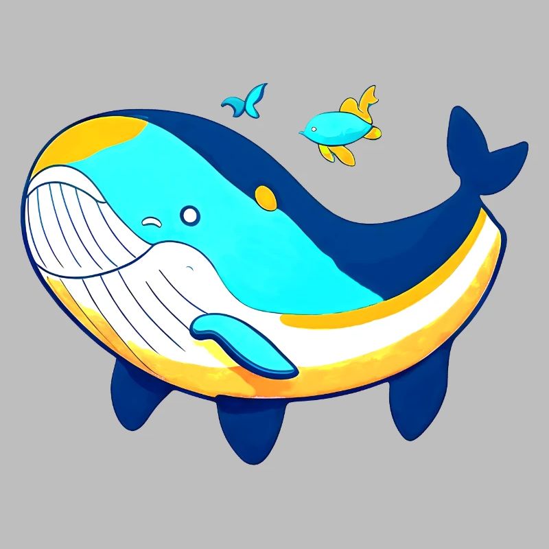 Baleine amicale avec bébé baleine