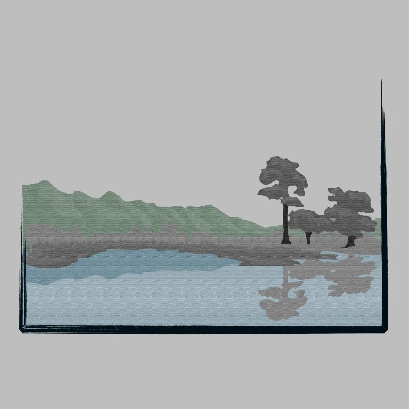 Landschaft mit See modifiziert