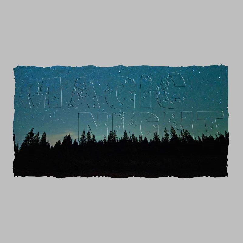 Magic Night | Nachthimmel mit Wald (2. Upload)