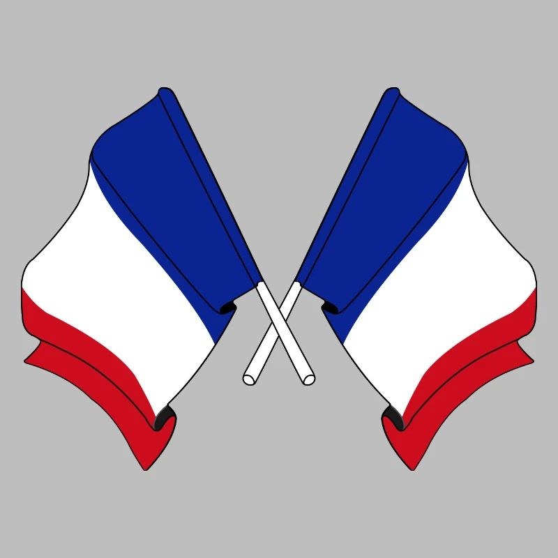 Zwei Flaggen Frankreich