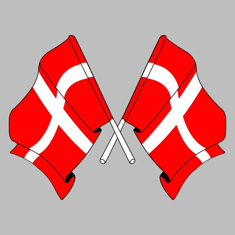 Zwei Flaggen Dänemark