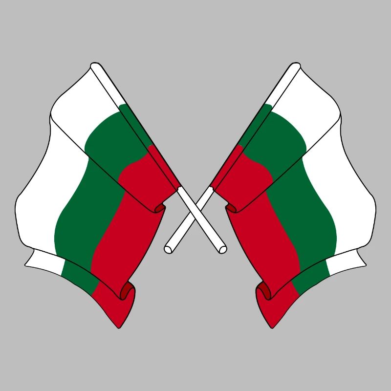 Deux drapeaux Bulgarie