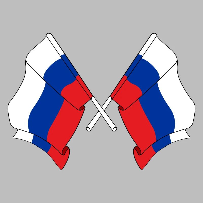 Deux drapeaux Russie