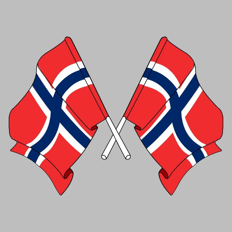 Two flags Norway