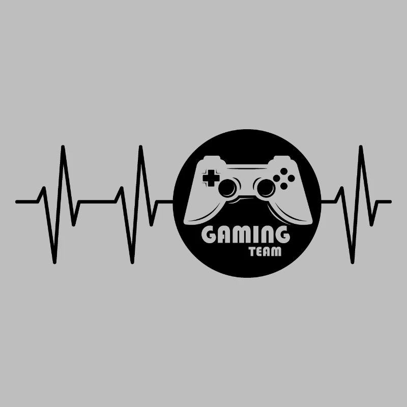 pulse gaming heartbeat controller icon icon logo