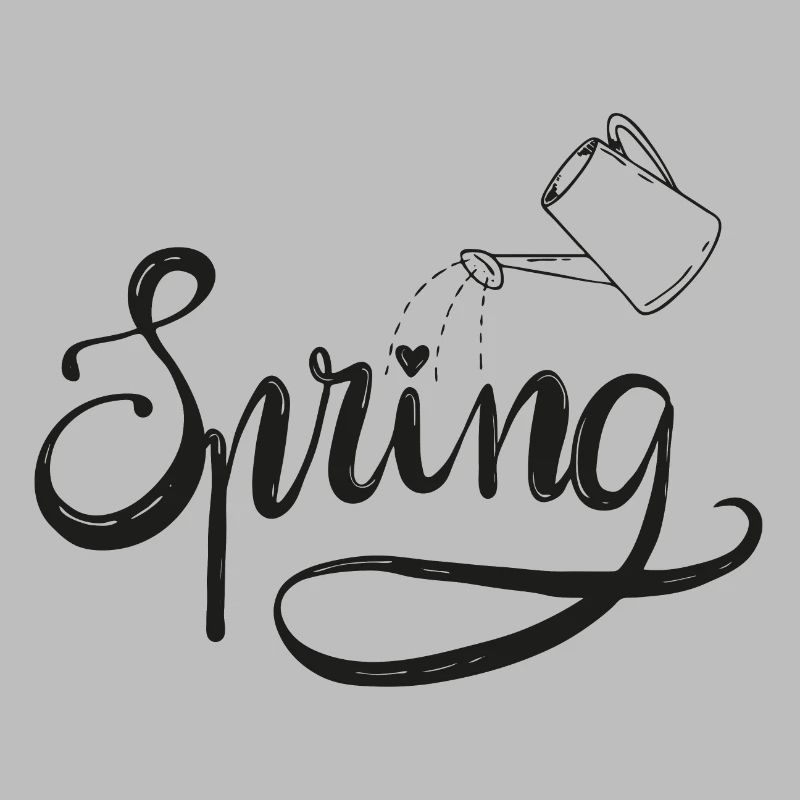spring frühlingsbeginn garten gießen beet liebe