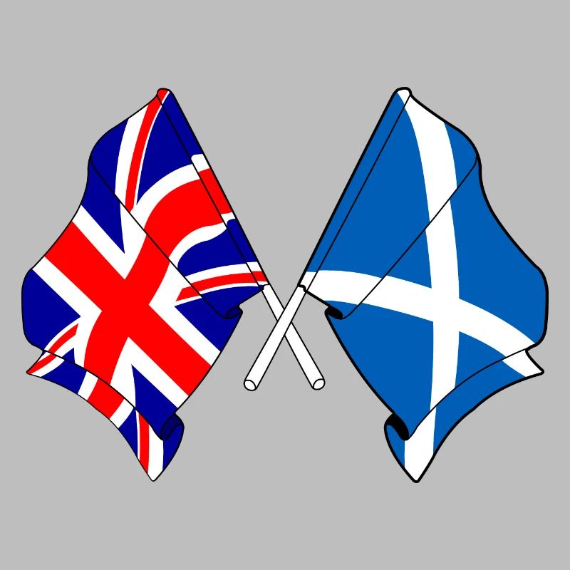Drapeau de l’Angleterre et drapeau de l’Écosse