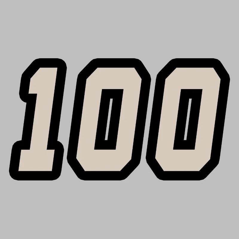 Zahl einhundert 100