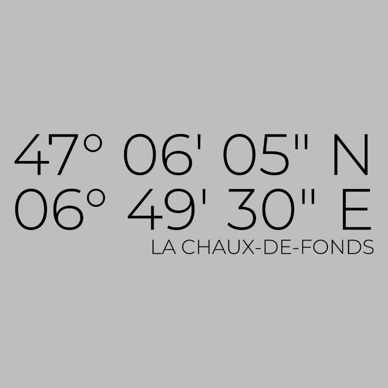 Coordinates La Chaux-de-Fonds Neuchâtel