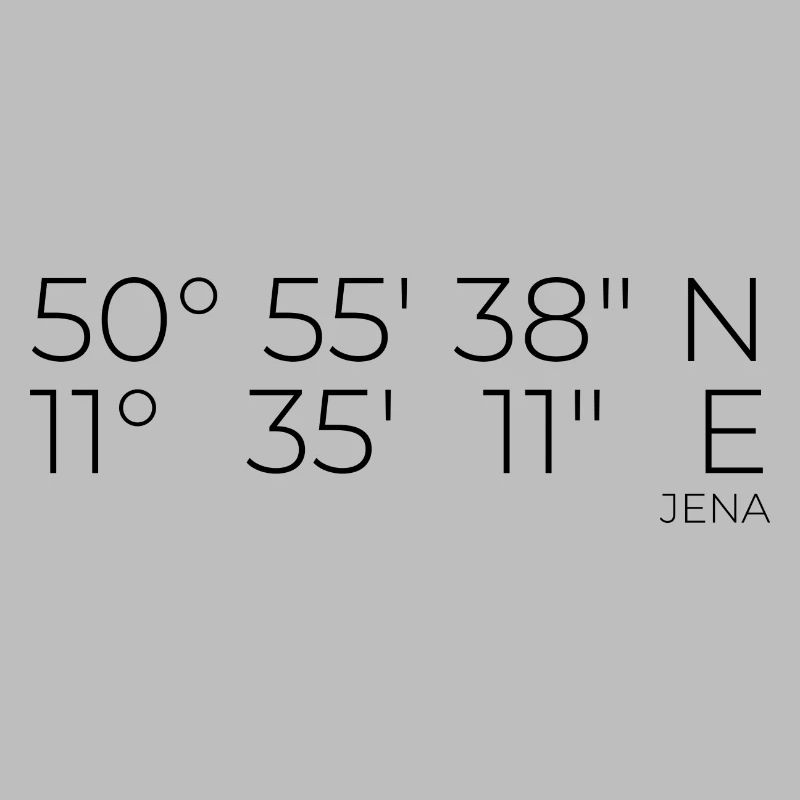 Coordinates Jena, Thuringia