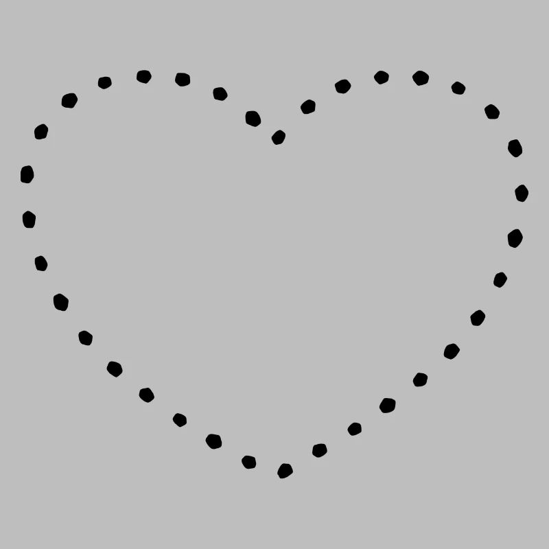 Heart black dots